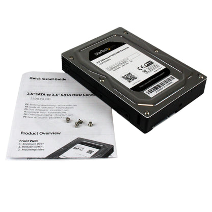 StarTech.com 25SAT35HDD drive bay panel 3.5" Storage drive tray Black, Silver