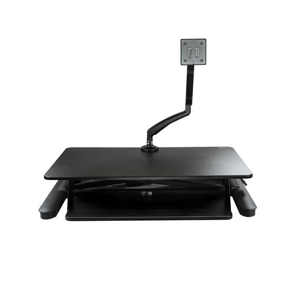 StarTech.com Sit-Stand Desk Converter with Monitor Arm - 35” Wide Work Surface - For up to 26" Monitor