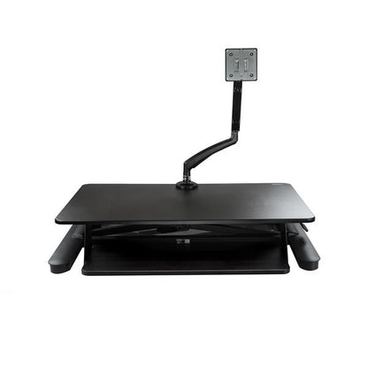 StarTech.com Sit-Stand Desk Converter with Monitor Arm - 35” Wide Work Surface - For up to 26" Monitor
