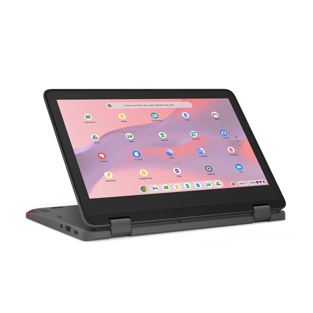 Lenovo 300e Yoga Chromebook Gen 4 MediaTek Kompanio 520 11.6" Touchscreen HD 4 GB LPDDR4x-SDRAM 32 GB eMMC Wi-Fi 6 (802.11ax) ChromeOS English Gray