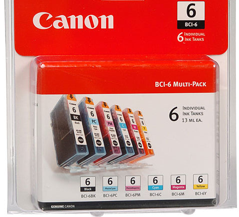 Canon BCI-6 ink cartridge 6 pc(s) Original Standard Yield Photo cyan, Photo magenta