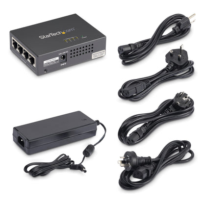 StarTech.com POEINJ4G network extender Network transmitter Black