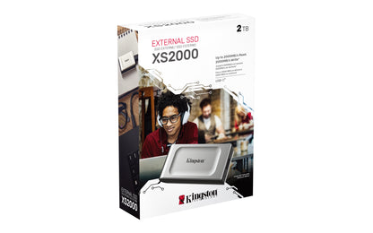 Kingston Technology XS2000 2 TB USB Type-C 3.2 Gen 2 (3.1 Gen 2) Black, Silver
