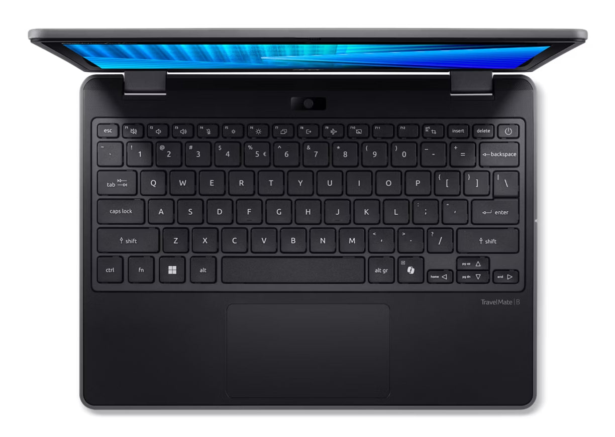 Acer TravelMate Spin B3 TMB312R-31-P4LS Intel® N N250 Hybrid (2-in-1) 12.2" Touchscreen WUXGA 8 GB LPDDR5-SDRAM 128 GB eMMC Wi-Fi 7 (802.11be) Windows 11 Pro Education Black