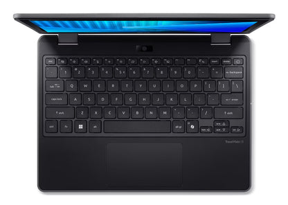 Acer TravelMate Spin B3 TMB312R-31-P4LS Intel® N N250 Hybrid (2-in-1) 12.2" Touchscreen WUXGA 8 GB LPDDR5-SDRAM 128 GB eMMC Wi-Fi 7 (802.11be) Windows 11 Pro Education Black