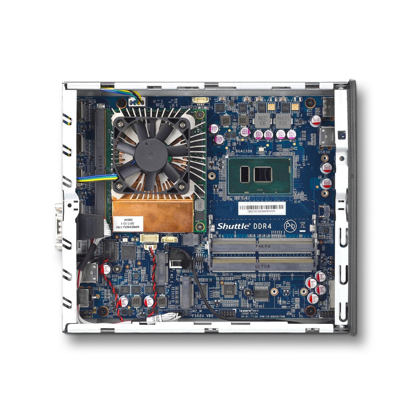 Shuttle XP? slim DH02U5 PC/workstation barebone Black i5-7200U BGA 1356 2.5 GHz