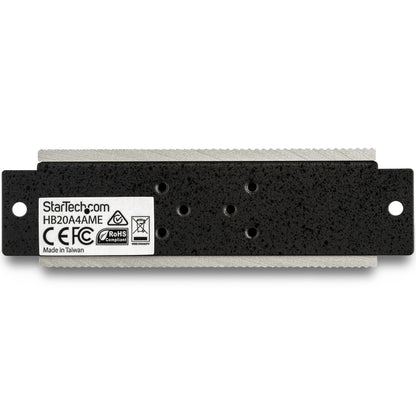 StarTech.com HB20A4AME interface hub USB 2.0 Type-B 480 Mbit/s Black