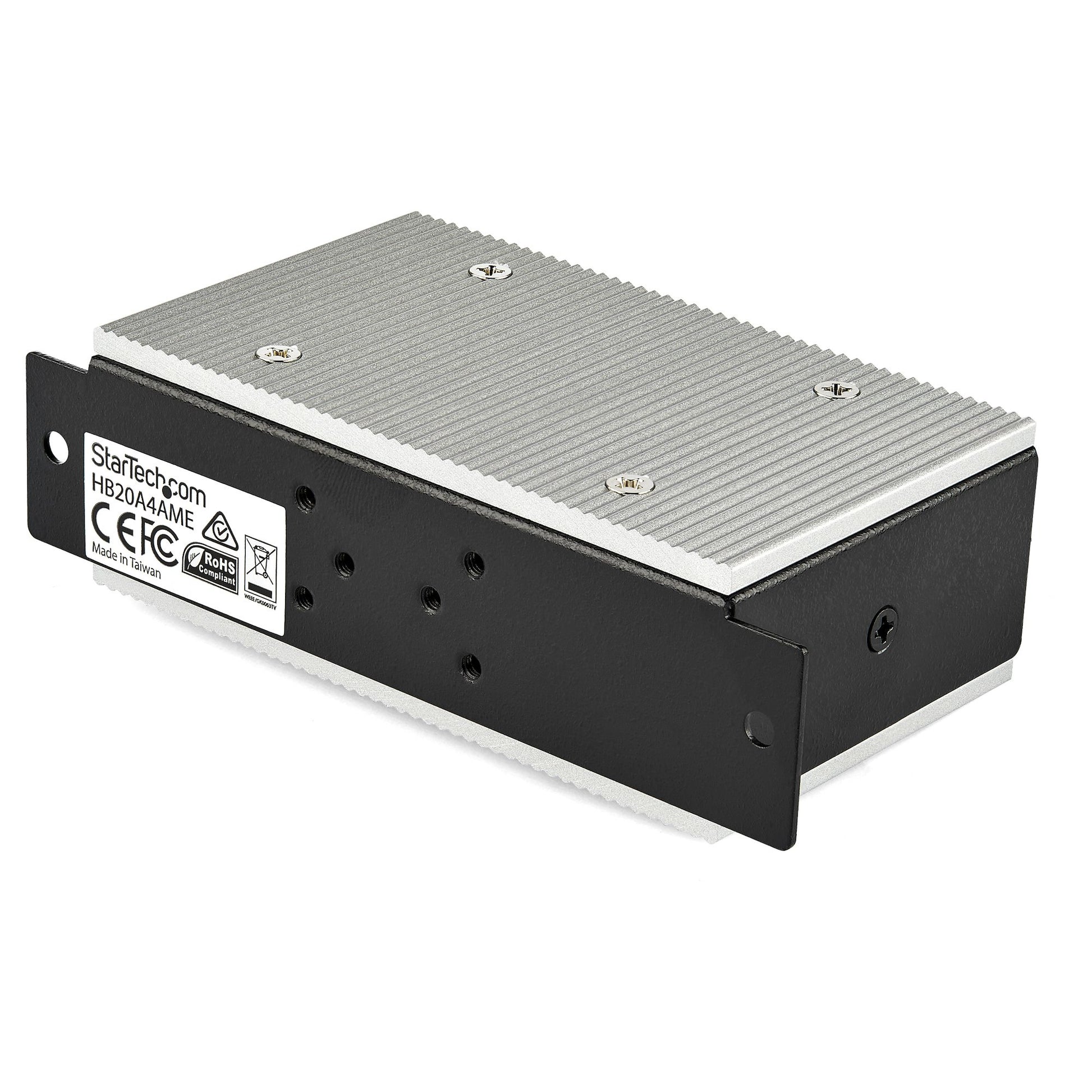 StarTech.com HB20A4AME interface hub USB 2.0 Type-B 480 Mbit/s Black