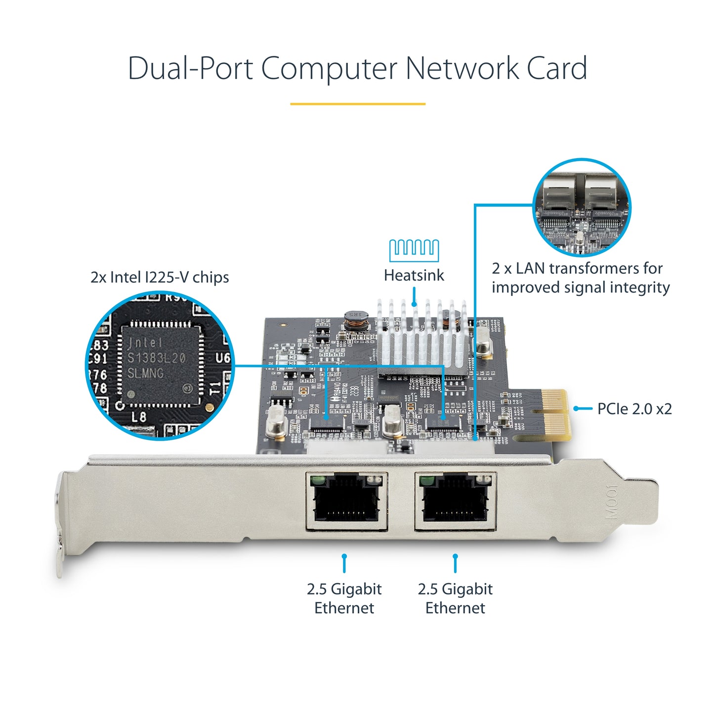 StarTech.com PR22GI-NETWORK-CARD network card Internal Ethernet 2500 Mbit/s