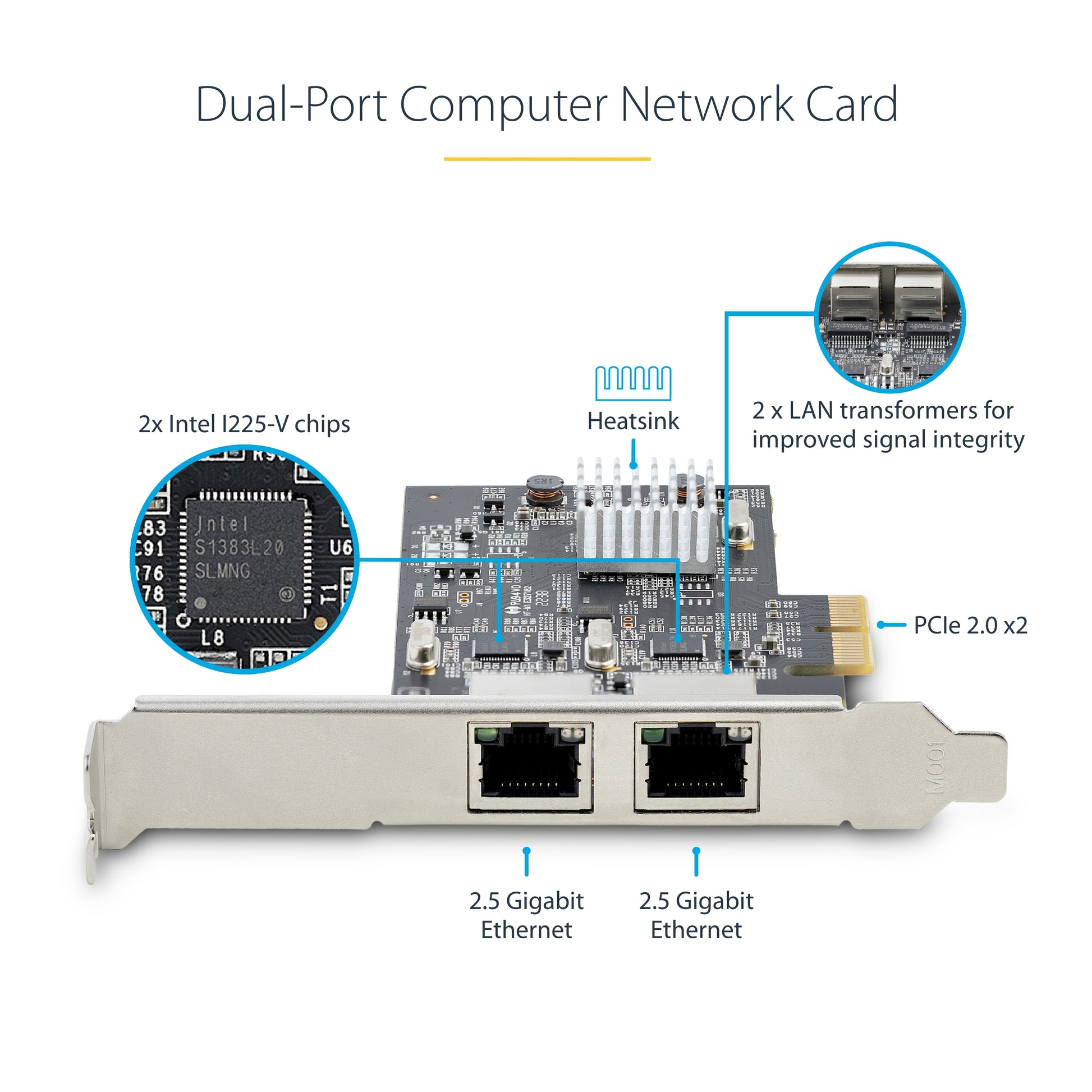 StarTech.com PR22GI-NETWORK-CARD network card Internal Ethernet 2500 Mbit/s