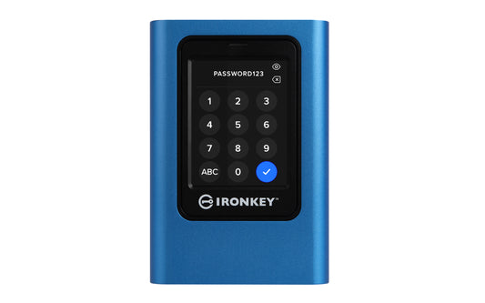 Kingston Technology IronKey Vault Privacy 80 7.68 TB USB Type-C 3.2 Gen 1 (3.1 Gen 1) Blue