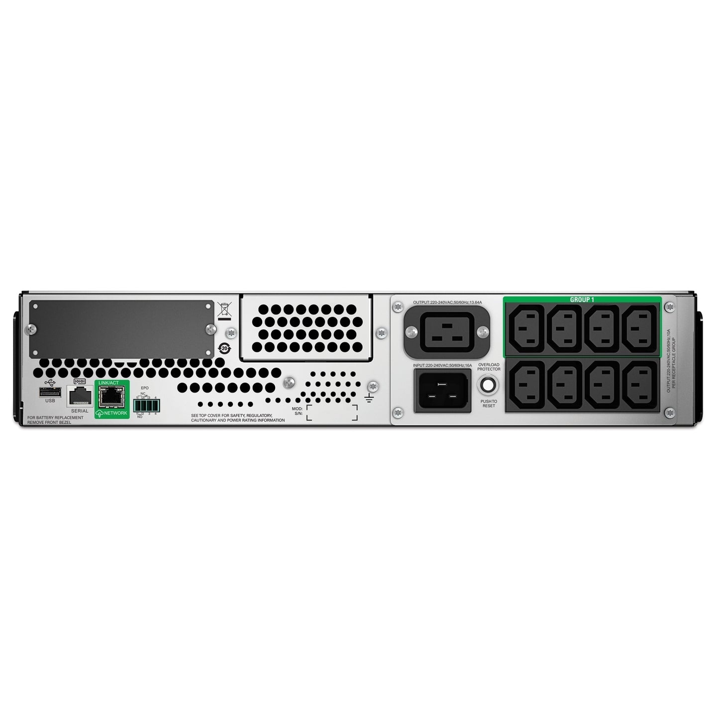 APC SMT3000RMI2UC uninterruptible power supply (UPS) Line-Interactive 3 kVA 2700 W 9 AC outlet(s)