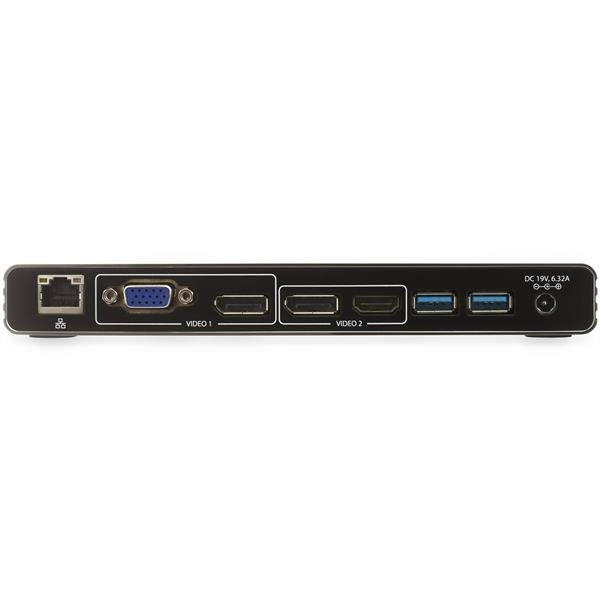 StarTech.com TB3DK2DHV laptop dock/port replicator Wired Thunderbolt 3 Gray