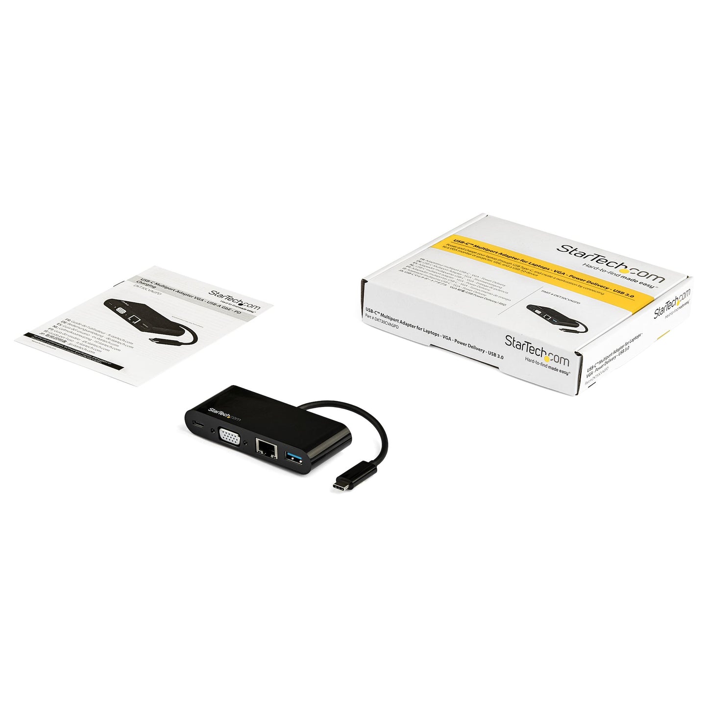 StarTech.com DKT30CVAGPD laptop dock/port replicator Wired USB 3.2 Gen 1 (3.1 Gen 1) Type-C Black