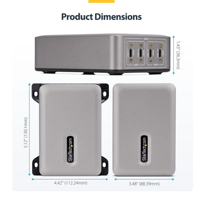 StarTech.com 424D3N-USB-C-CHARGER mobile device charger Universal Silver AC Fast charging Indoor