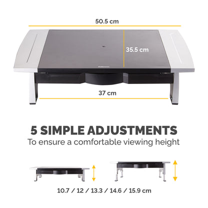 Fellowes Office Suites 28" Desk Black, Silver