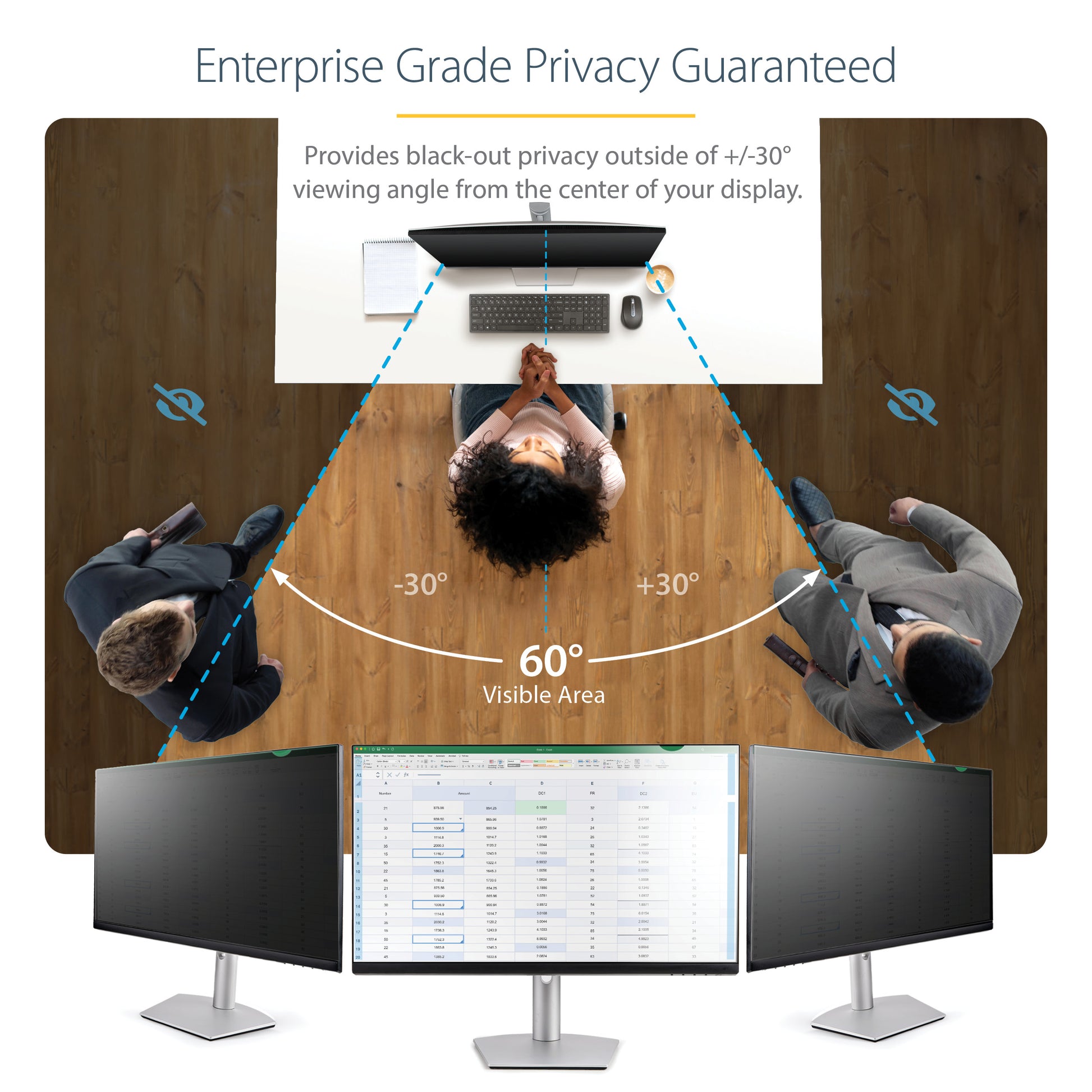 StarTech.com 2869-PRIVACY-SCREEN display privacy filters 28" Monitor Frameless display privacy filter