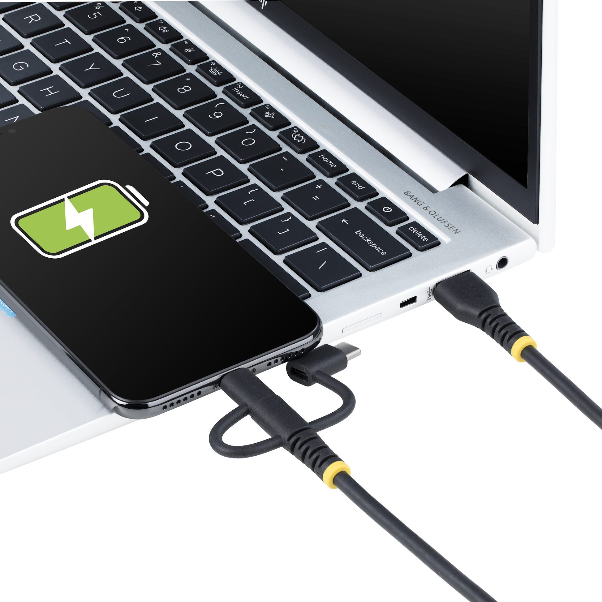 StarTech.com RLTCUB1MBK USB cable USB 2.0 39.4" (1 m) USB A Micro-USB B Black