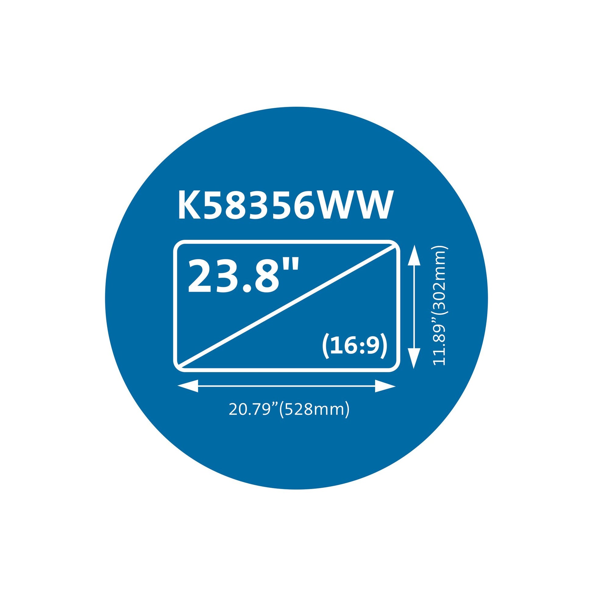 Kensington MagPro™ 23.8" (16:9) Monitor Privacy Screen with Magnetic Strip