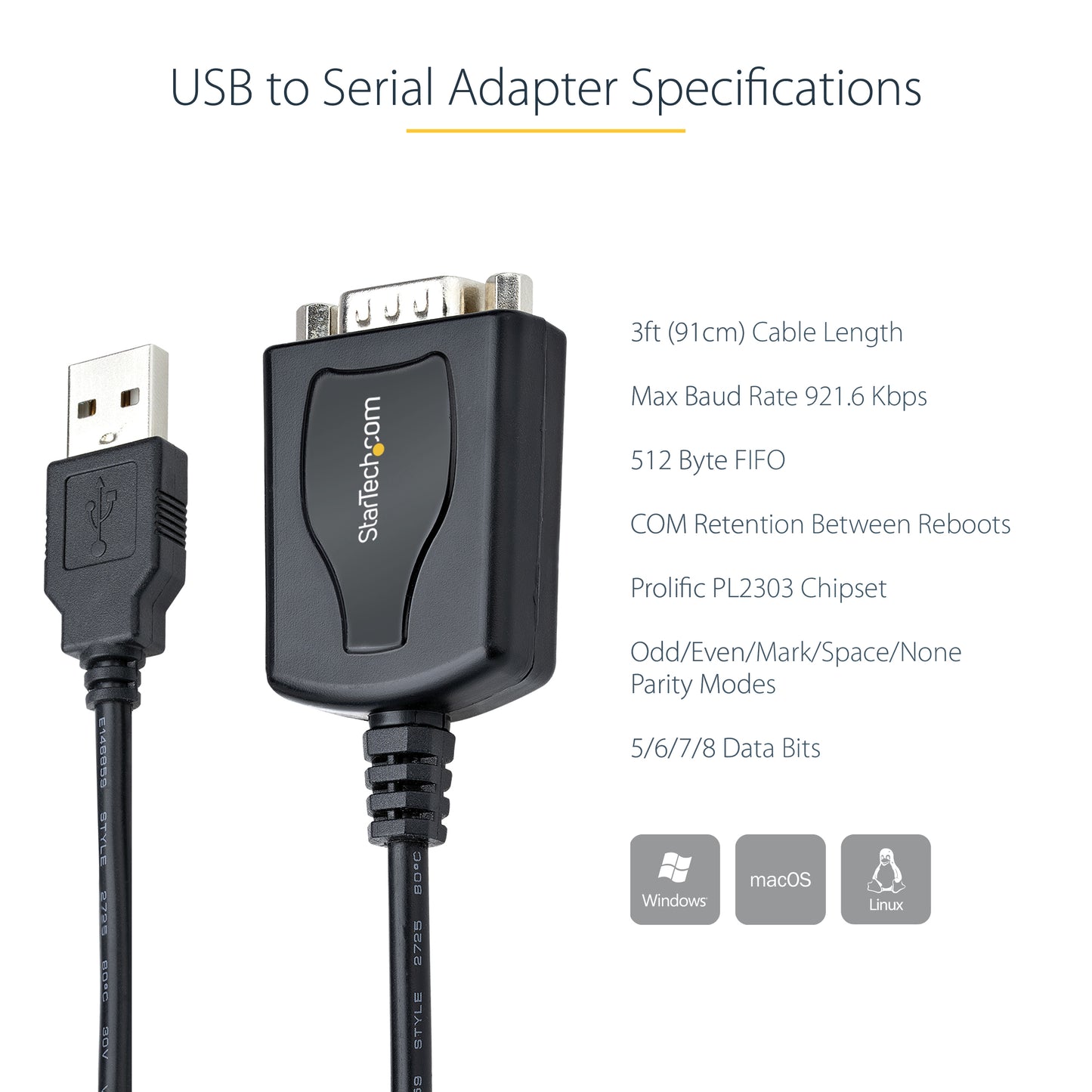 StarTech.com 21050-PC-SERIAL-LP interface cards/adapter Internal