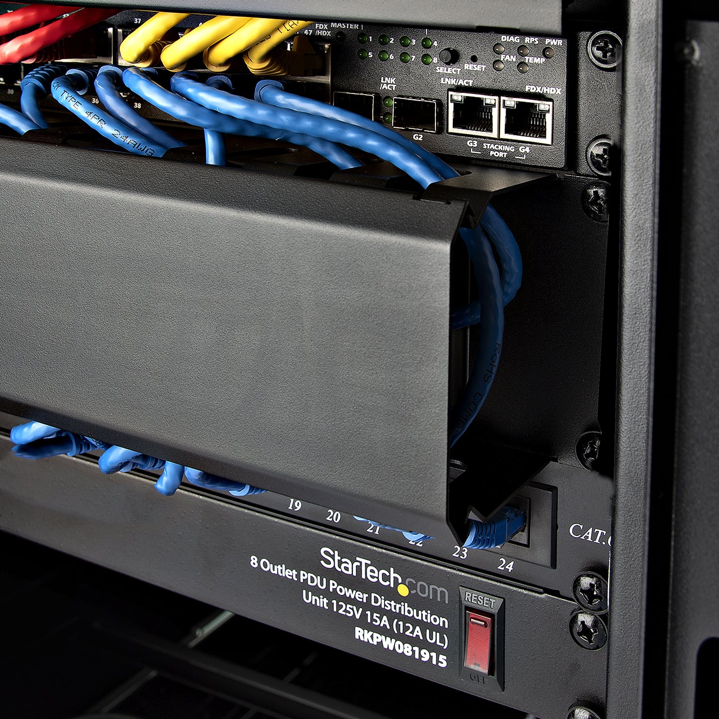 StarTech.com CMDUCT2U rack accessory Cable management panel