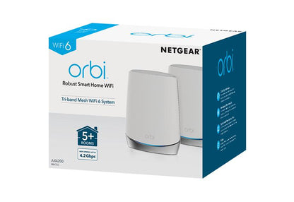 NETGEAR Orbi RBK752 Tri-band (2.4 GHz / 5 GHz / 5 GHz) Wi-Fi 6 (802.11ax) White 5 Internal