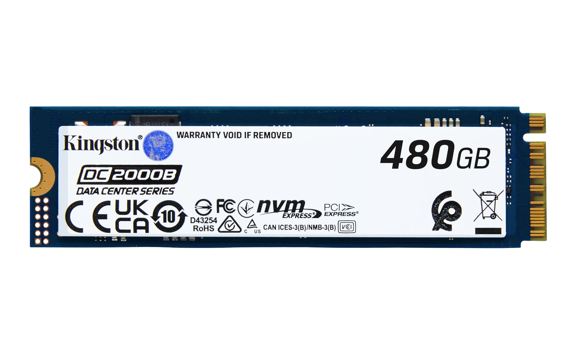 Kingston Technology DC2000B 480 GB M.2 PCI Express 4.0 NVMe 3D TLC