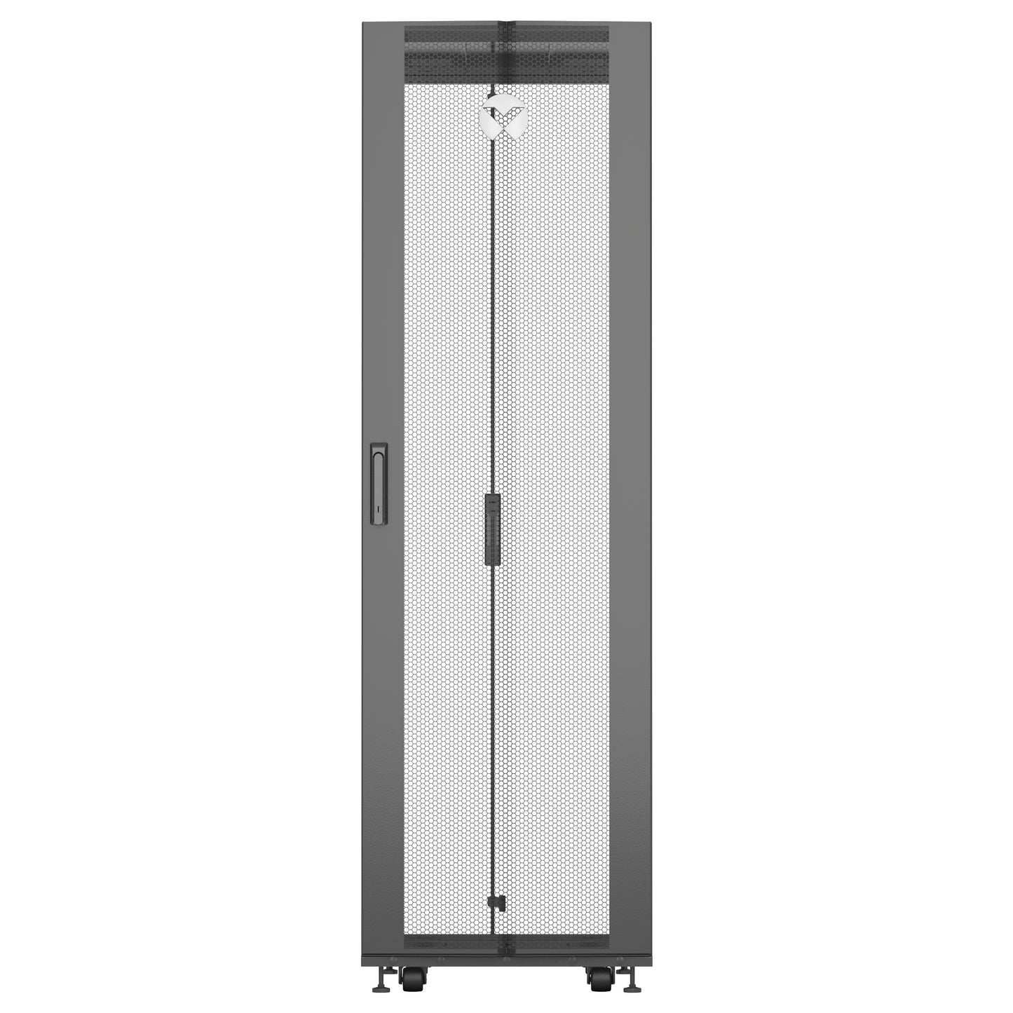 Vertiv VR3107 rack cabinet 48U Freestanding rack Black, Transparent
