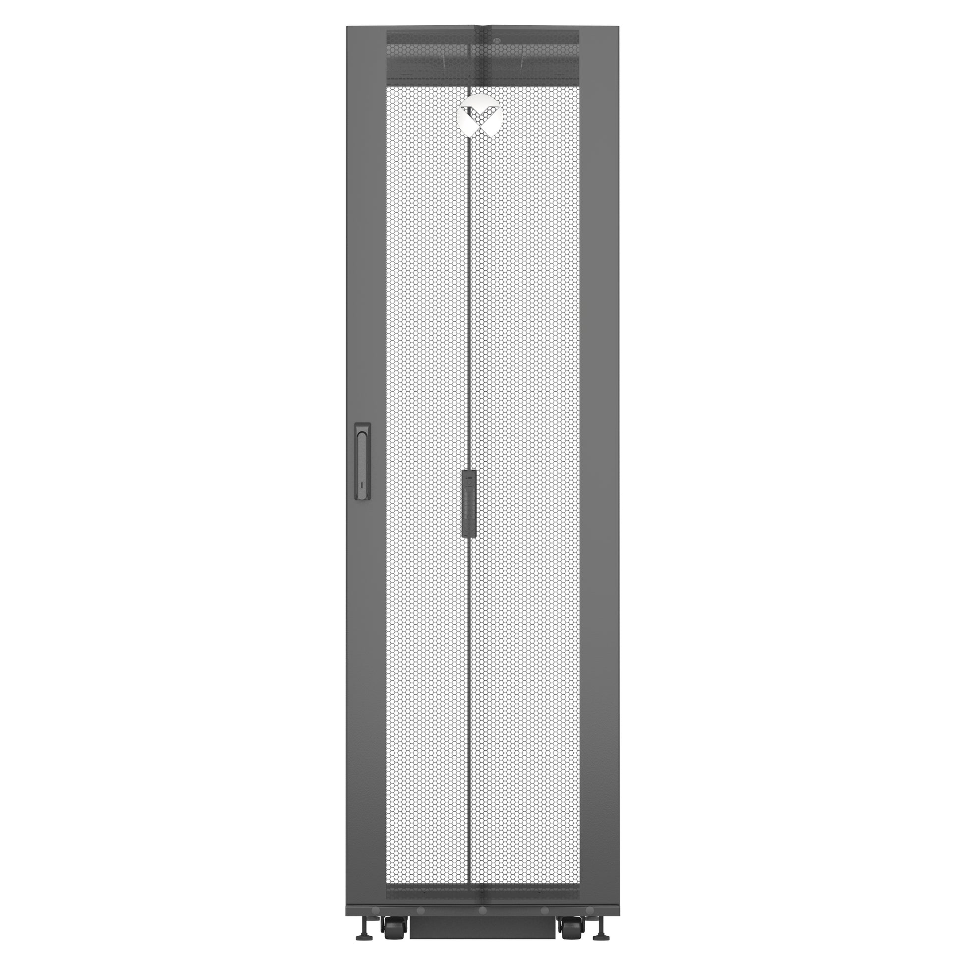 Vertiv VR3300 rack cabinet 42U Freestanding rack Black, Transparent