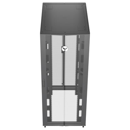 Vertiv VR3350 rack cabinet 42U Freestanding rack Black, Transparent