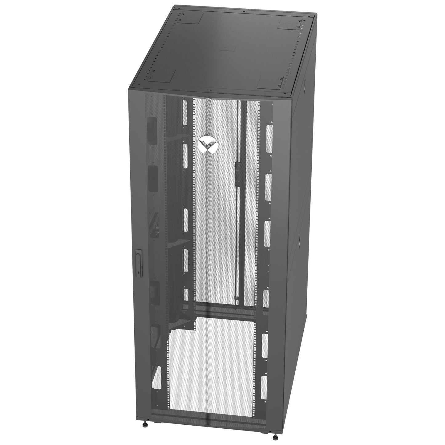 Vertiv VR3350 rack cabinet 42U Freestanding rack Black, Transparent