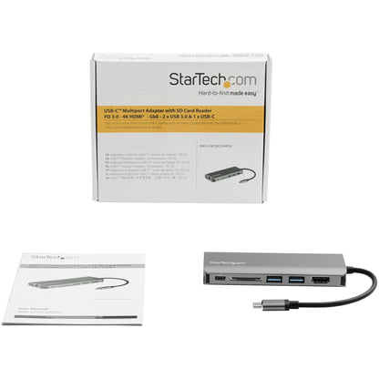 StarTech.com DKT30CSDHPD3 laptop dock/port replicator Wired USB 3.2 Gen 1 (3.1 Gen 1) Type-C Black, Gray