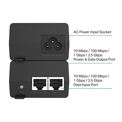 TP-Link Omada POE260S PoE adapter 2.5 Gigabit Ethernet, Fast Ethernet, Gigabit Ethernet