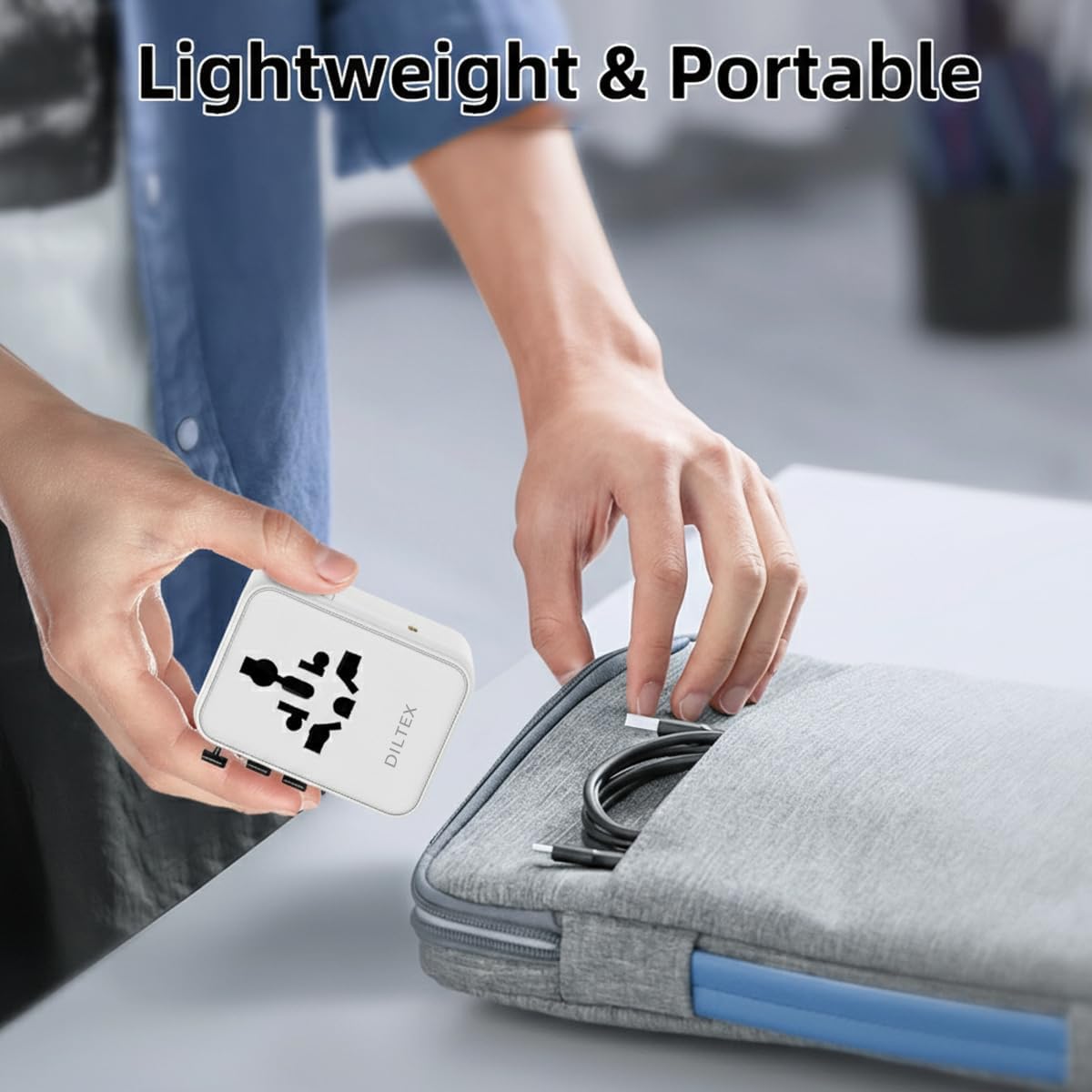 45W Universal Travel Adapter with Multi USB-A & C Ports