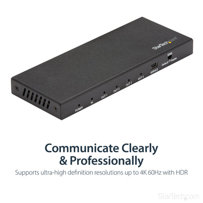 StarTech.com ST124HD202 video splitter HDMI 4x HDMI
