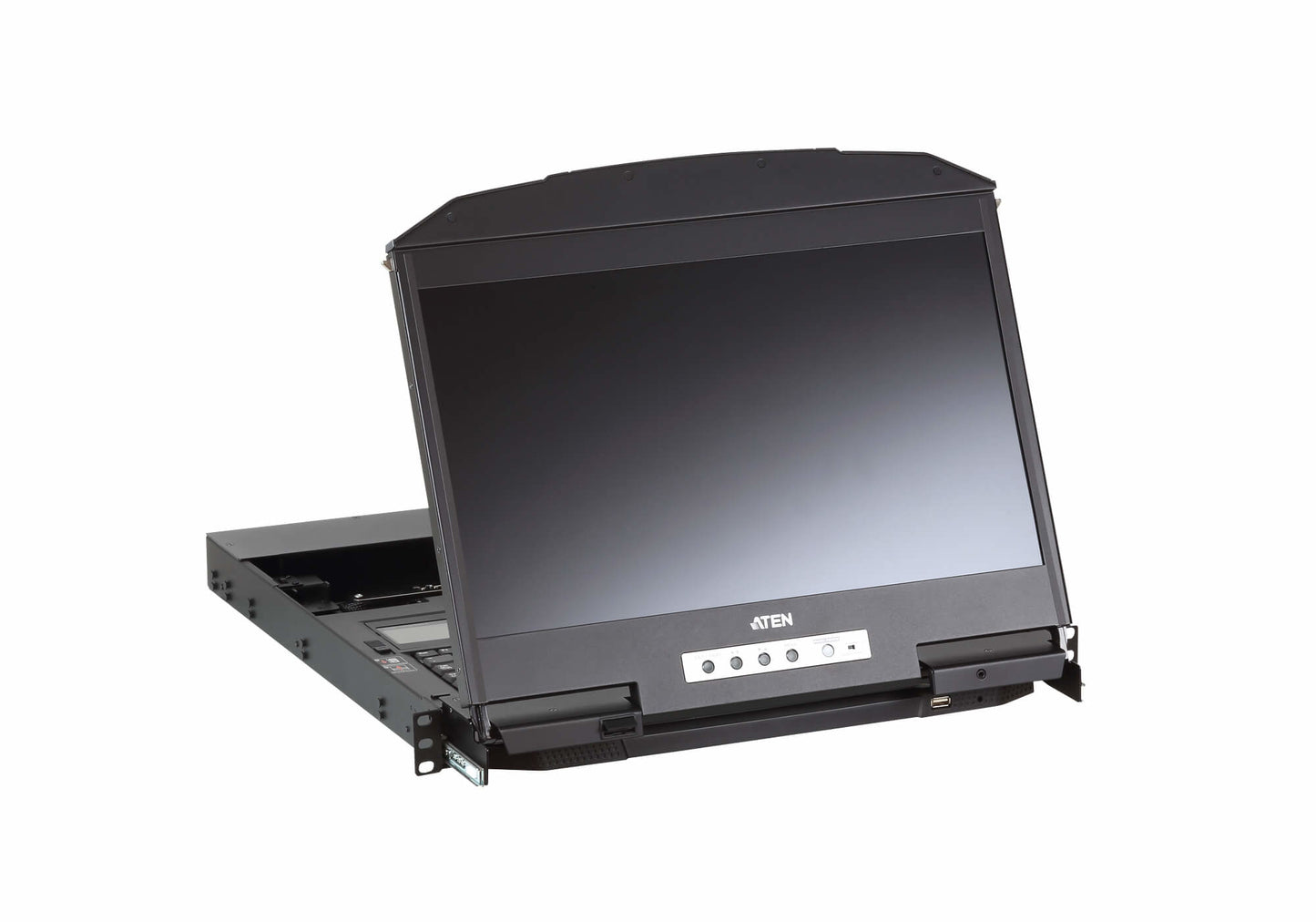 ATEN CL3800NW rack console 18.5" 1920 x 1080 pixels Metal, Plastic Black 1U