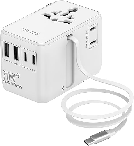 70W Charger with USB-C & USB-A Multiple Ports