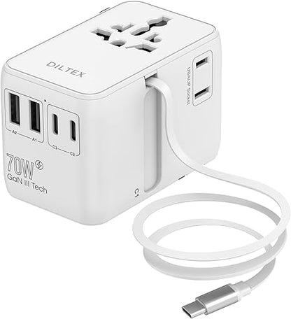 70W Charger with USB-C & USB-A Multiple Ports