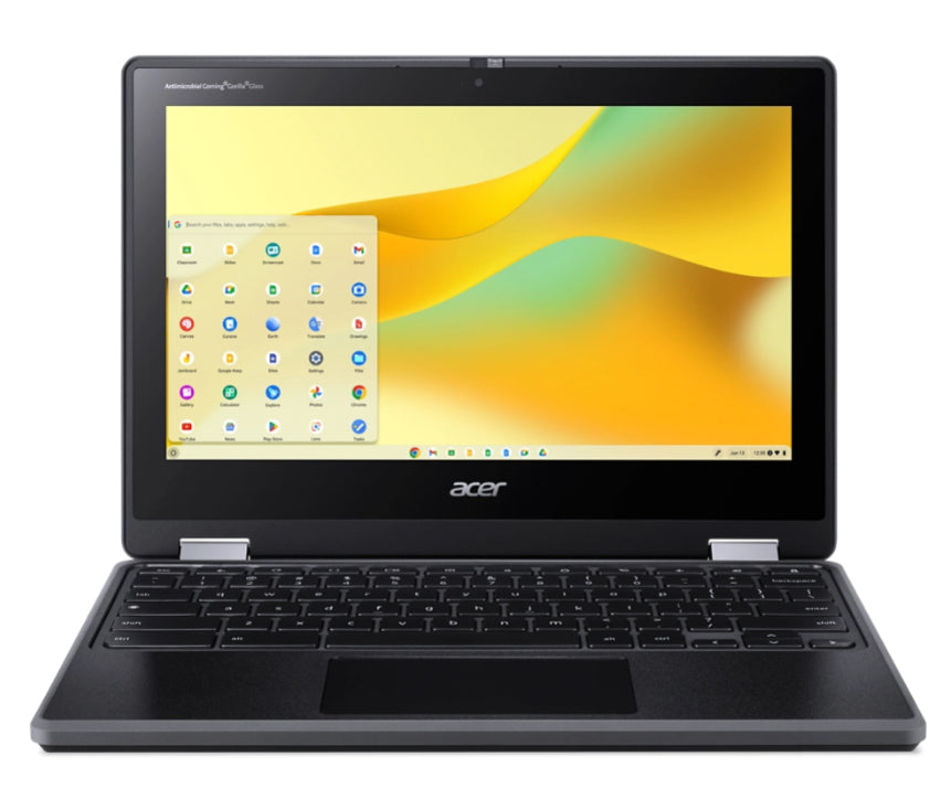 Acer Chromebook R756T-C9PBNA Intel® N N100 11.6" Touchscreen HD 8 GB LPDDR5-SDRAM 64 GB Flash Wi-Fi 6E (802.11ax) ChromeOS Black
