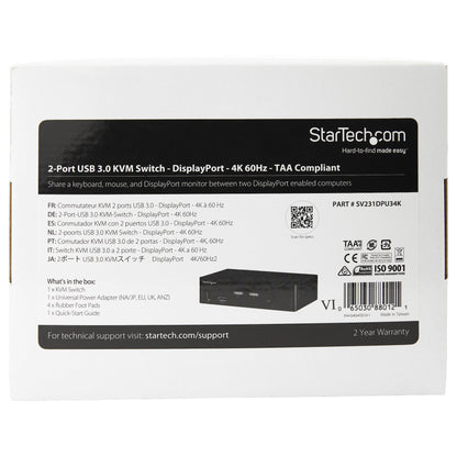StarTech.com SV231DPU34K KVM switch Black