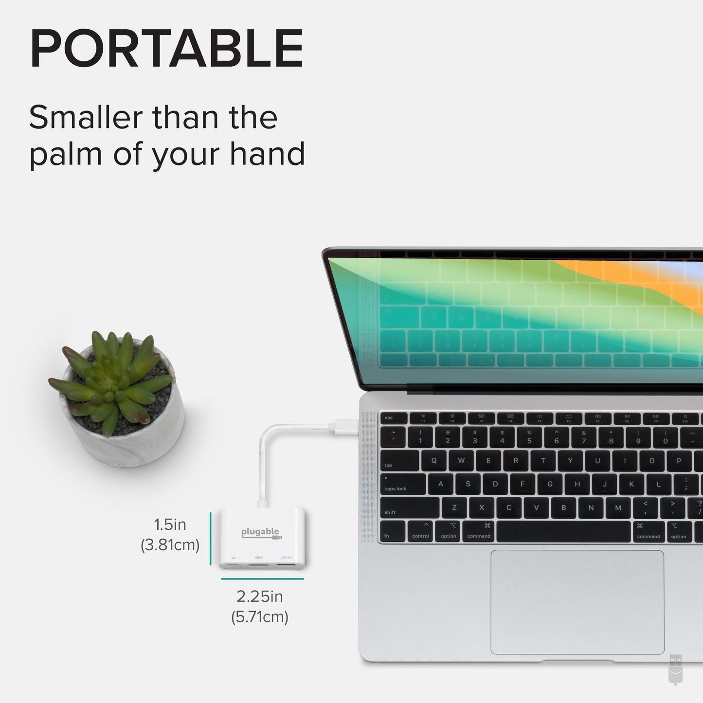 Plugable Technologies USBC-MD103 laptop dock/port replicator Wired USB Type-C White