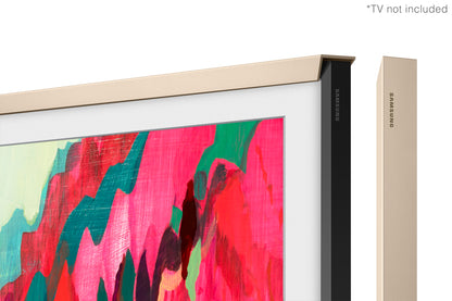 Samsung 75” Customisable Frame White Bezel (2025) - Sand Gold