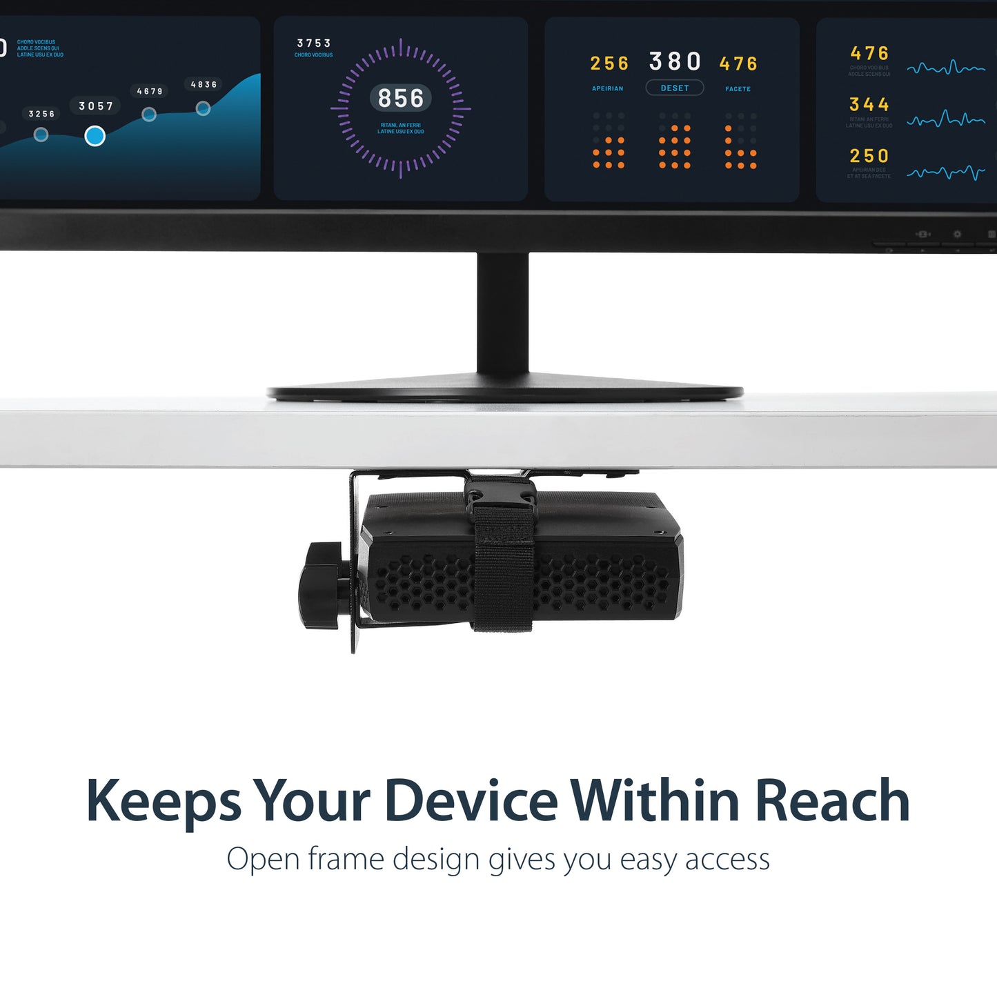 StarTech.com ACCSMNT CPU holder Monitor stand-mounted CPU holder Black