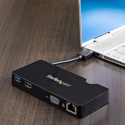 StarTech.com BNDDKT30CAHV laptop dock/port replicator Wired USB 3.2 Gen 1 (3.1 Gen 1) Type-A Black