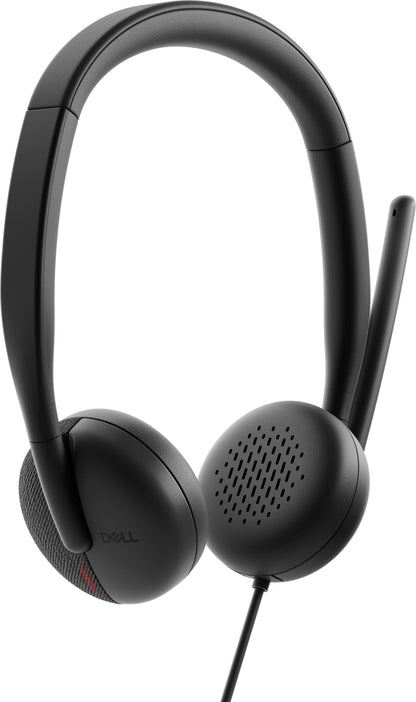 DELL WH3024 Headset Wired Head-band Calls/Music USB Type-C Black