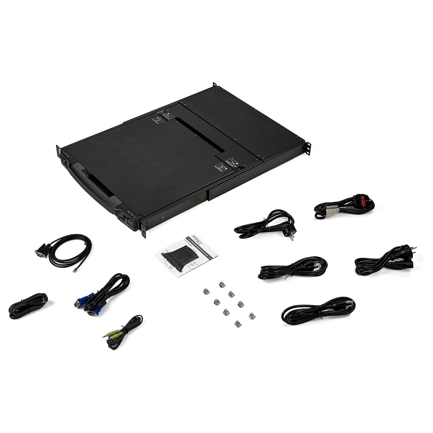StarTech.com RKCOND17HD rack console 17.3" 1920 x 1080 pixels Steel Black 1U
