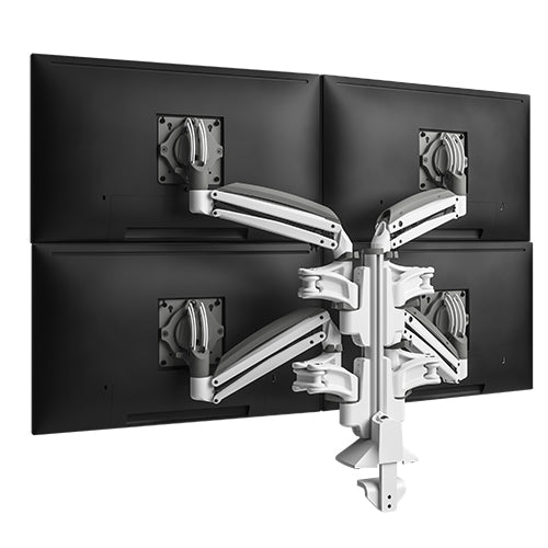 Chief KX Low-Profile Quad Monitor Arms 30" Desk White