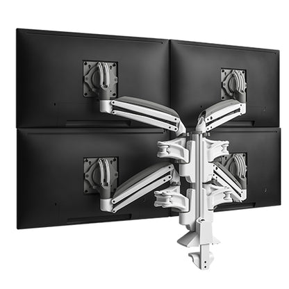 Chief KX Low-Profile Quad Monitor Arms 30" Desk White
