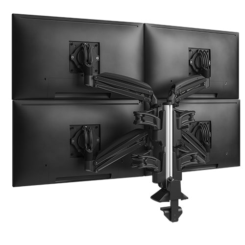 Chief KX Low-Profile Quad Monitor Arms 30" Desk Black