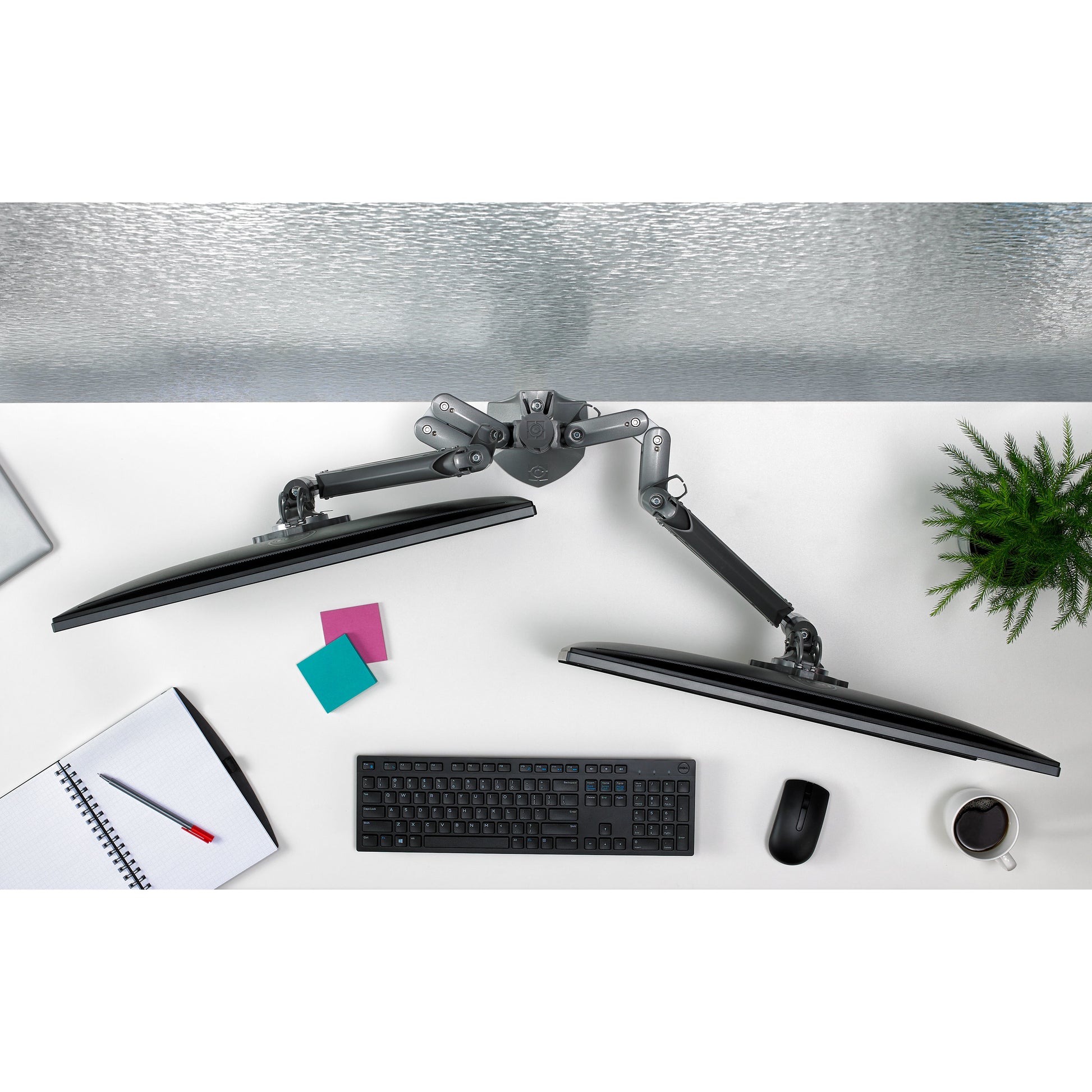 Chief KX Low-Profile Quad Monitor Arms 30" Desk White